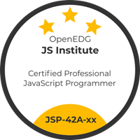 JSPA – Certified Professional JavaScript Programmer, specialization in Front-End Web Development