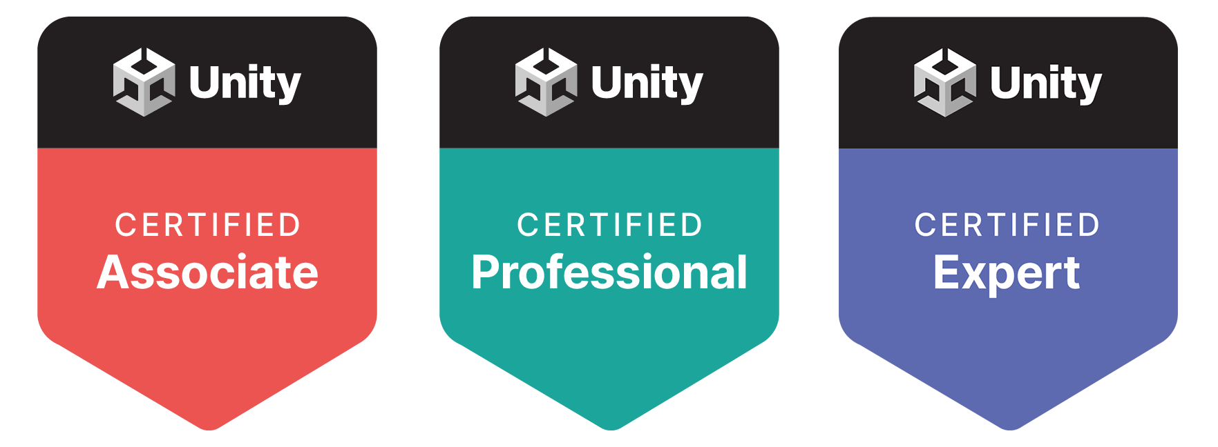 Unity Certified Associate, Unity Certified Professional, Unity Certified Expert