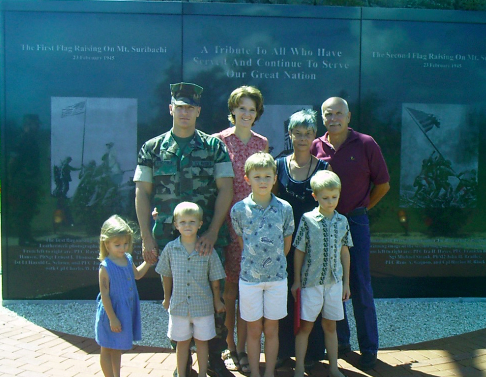 Bill R. with family in Hawaii upon promotion to MSGT